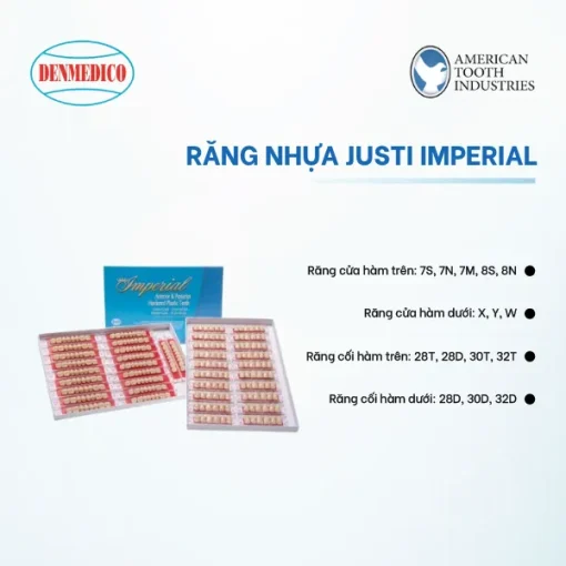 Răng nhựa Justi Imperial Denmedico